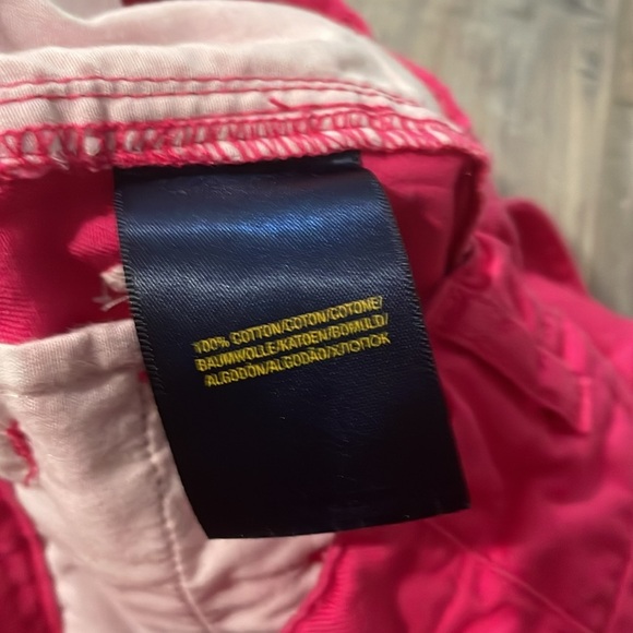 Ralph Lauren Pink Polo Girls Shorts White Embroidered Logo Print size 4 - Picture 6 of 6